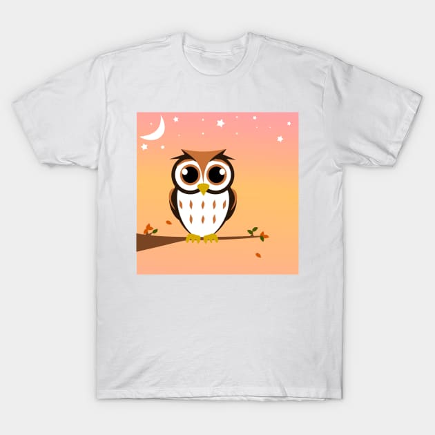 Owl At Dusk T-Shirt by Raven_Storm_Worker